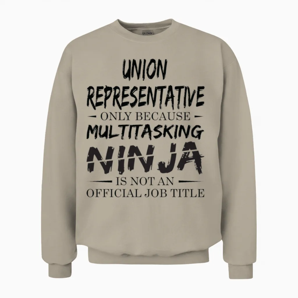 Ninja Union Representative Unisex Sweatshirt in Sand