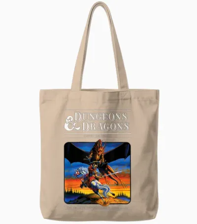 Dungeons & Dragons Vintage Expert Rulebook T-Shirt Small Tote Bags - Natural