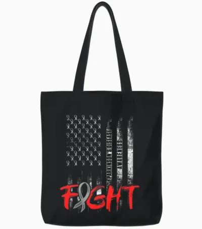 Parkinsons Disease Awareness Us Flag Warrior Tote Bags - Black