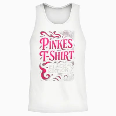 Pink T-Shirt Black Edition - Sarcasm Humour Unisex Tank Top - White