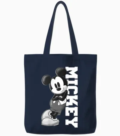 Disney Mickey and Friends Mickey Mouse Lean T-Shirt Small Tote Bags - Navy