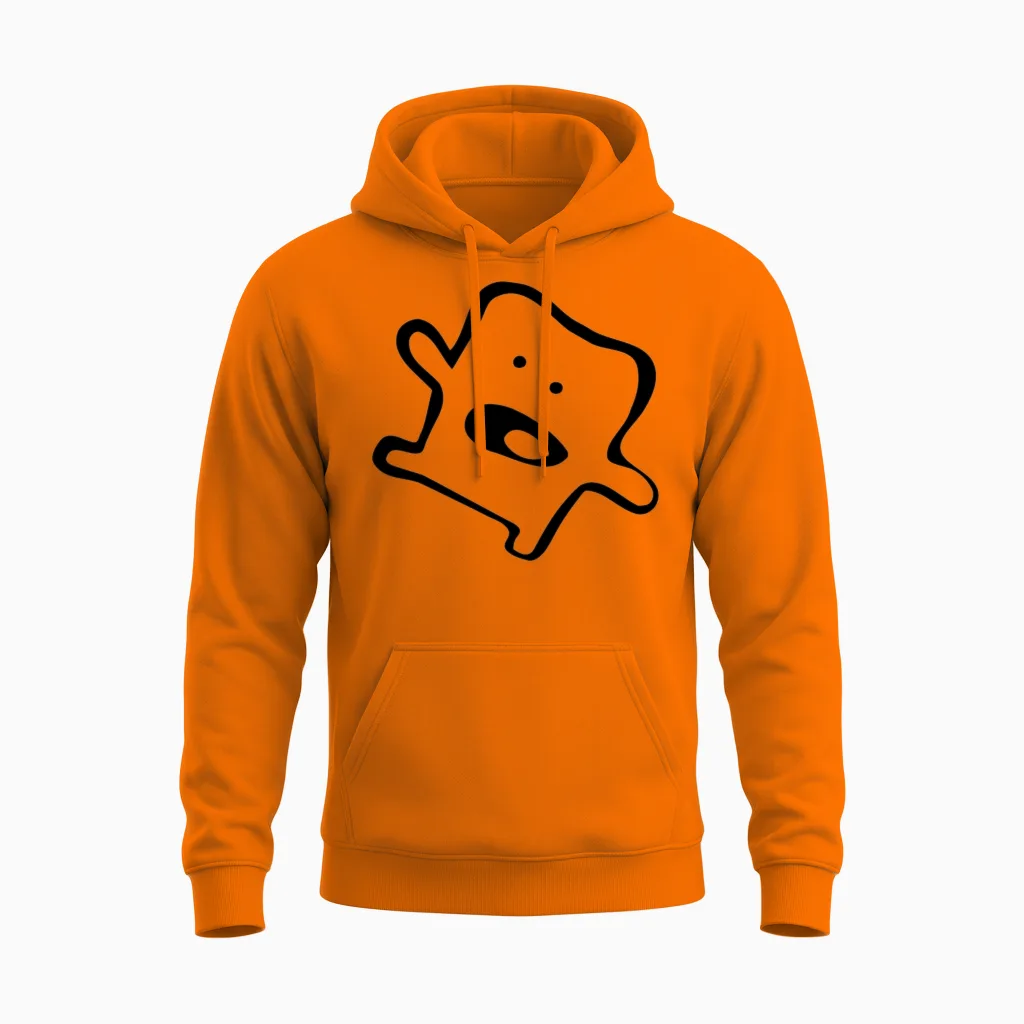Funny Monster! Unisex Hoodie in Safety Orange