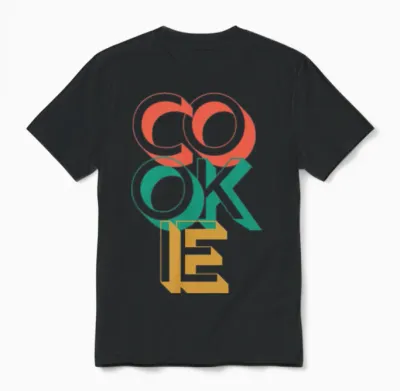 Retro Cookie Unisex T-Shirt - Black