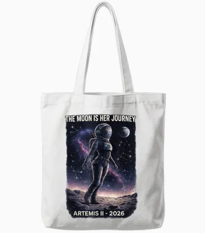Artemis 2 Space Damen Mädchen Tote Bags - White