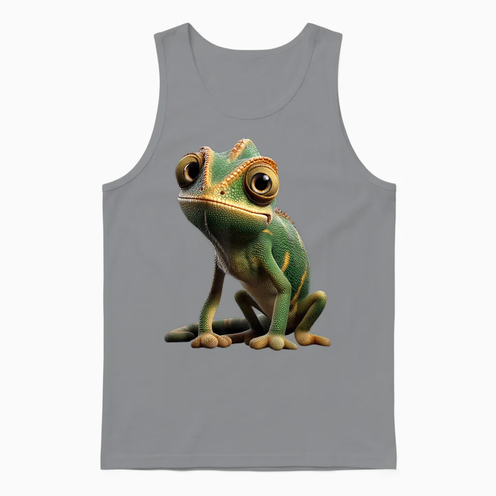 Chameleon Lizard Reptile Chameleon Iguana Chameleon Unisex Tank Top in Sport Grey