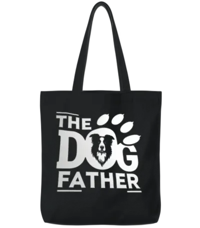 The Dog Father Tote Bags - Black
