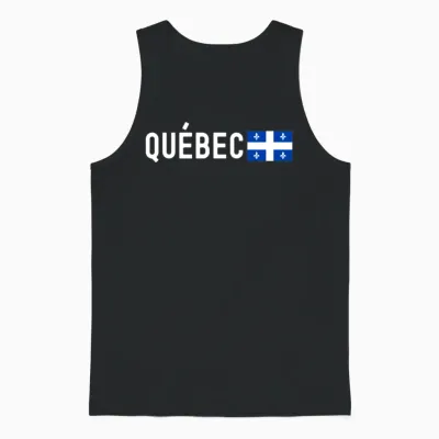 Drapeau Du Québec | Provinces & Territores Du Cana Unisex Tank Top - Black