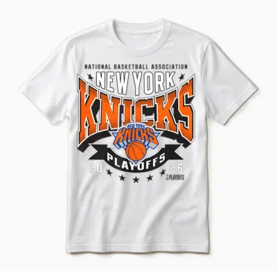 Nba Officiel 2026 Playoffs New York Knicks Next Unisex T-Shirt - White