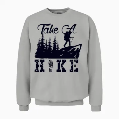 A Round Hiking, Visit the Mountain, Hiking Unisex Sweatshirt - Ash