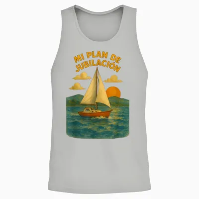 My Plan De Jubilee Barco Velero Mar Unisex Tank Top - Ash