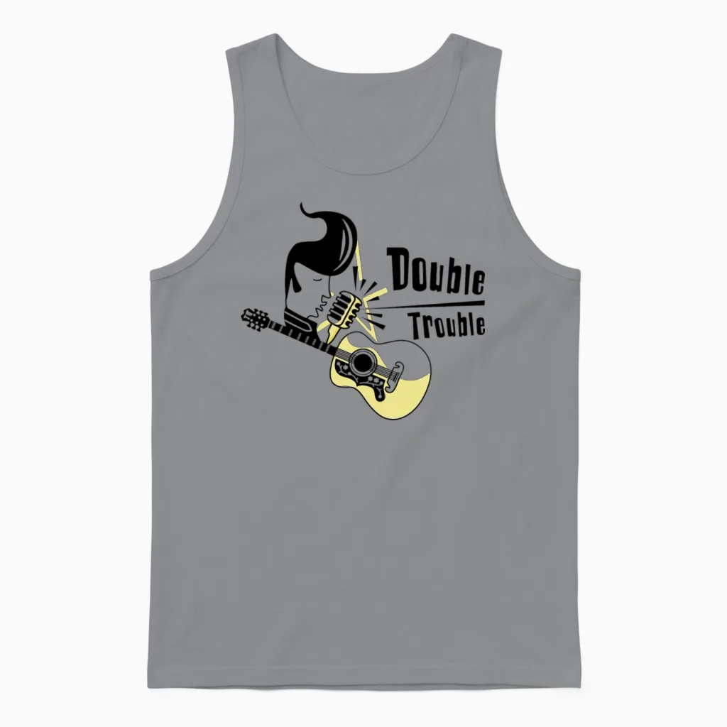 Double Trouble Music - Lovers Unisex Tank Top in Sport Grey