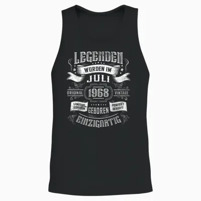 56. Geburtstag Legenden Wurden Im Juli 1968 Geboren Unisex Tank Top - Black