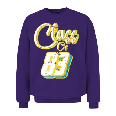 Class of 83 Reunion Vintage 1983 Graduation High Unisex Sweatshirt - Purple