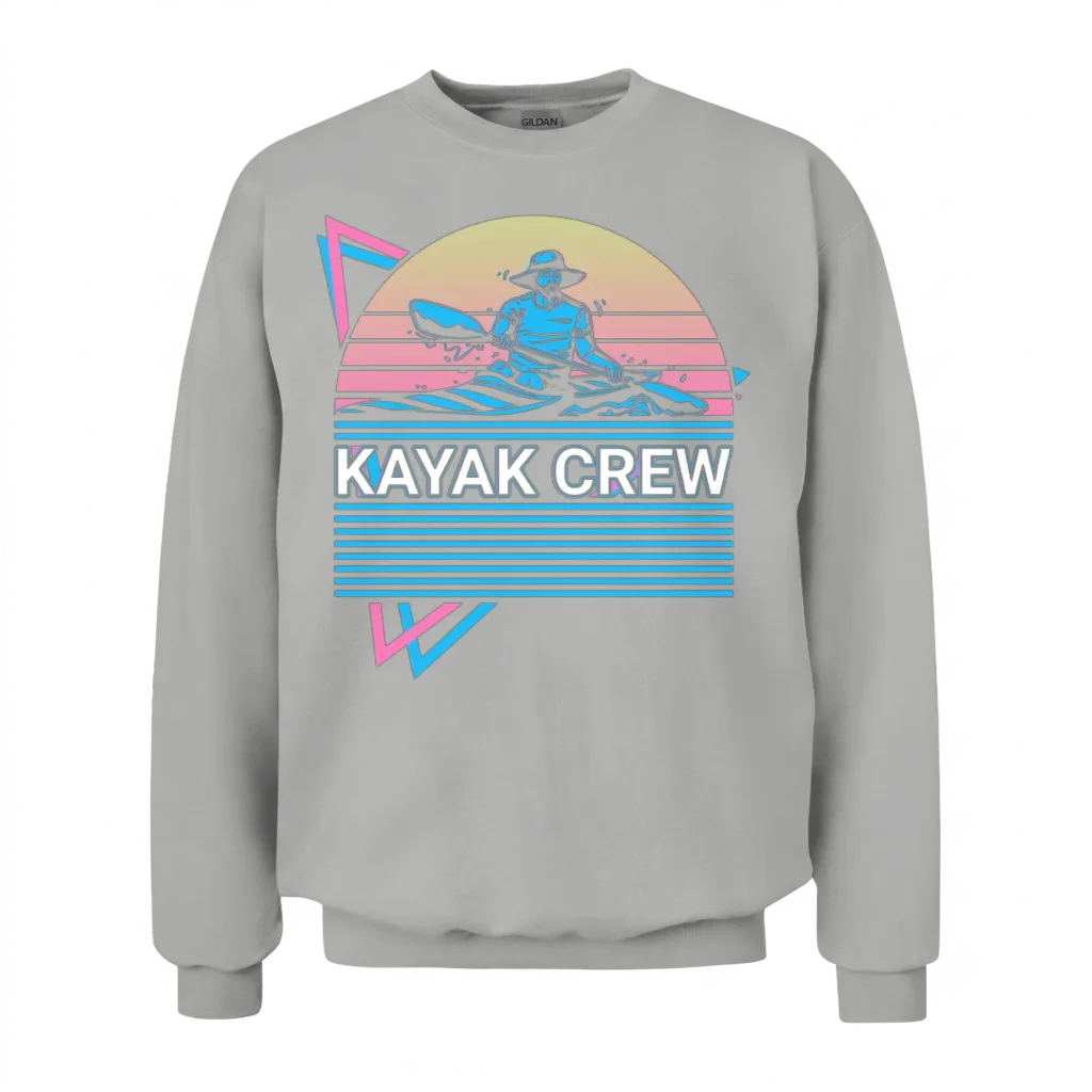 Kayak Kayaking Retro Unisex Sweatshirt - Ash