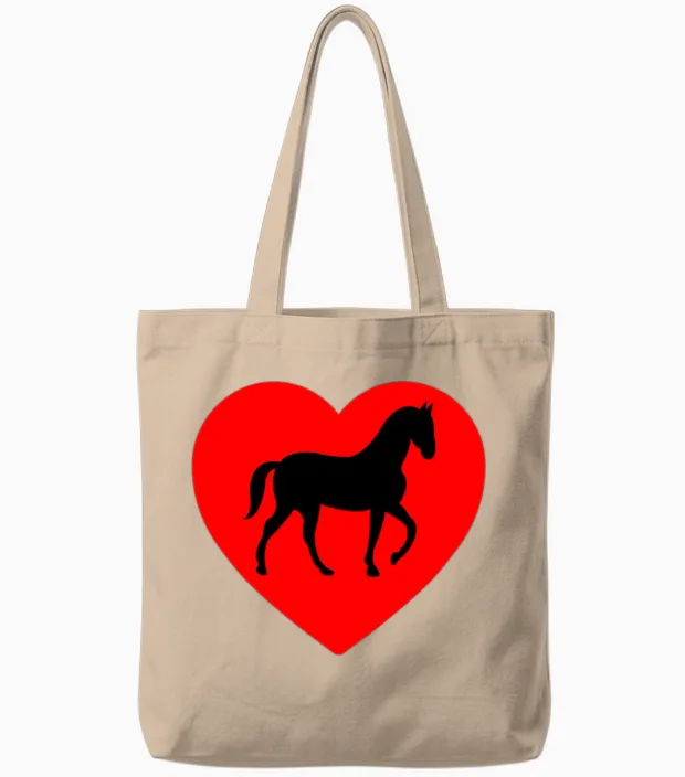Horses - Horse Lovers Tote Bags in Natural