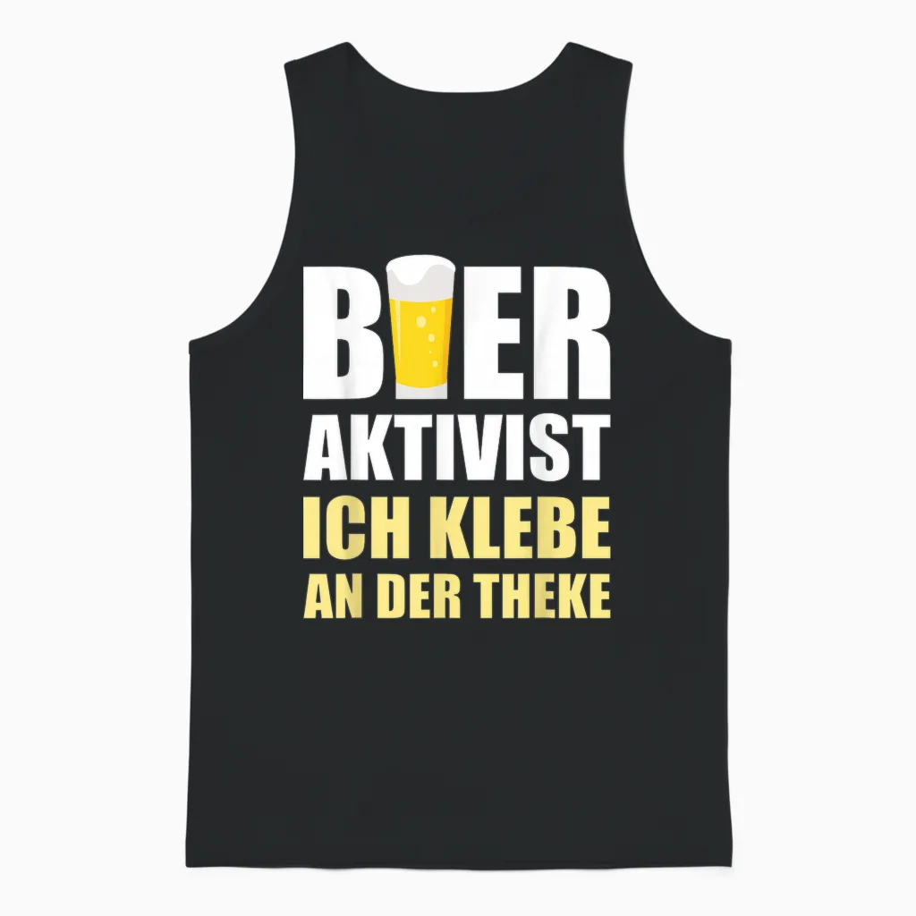 Bier Aktivist Biertrinker Bier Bierliebhaber Spruch Lustig Unisex Tank Top in Black