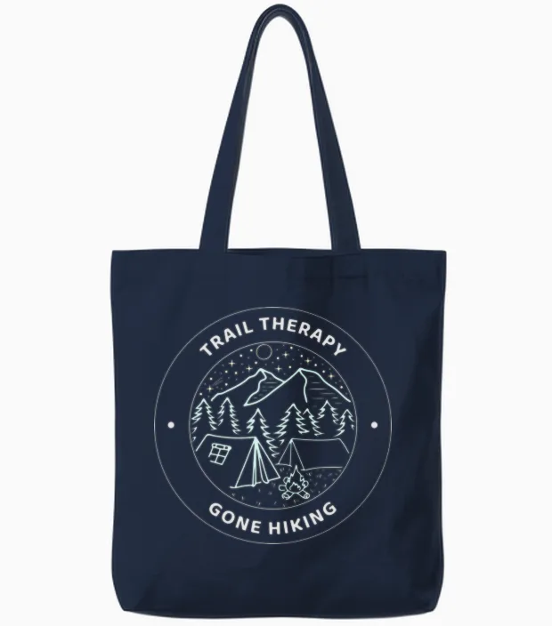 Hiking Apparel & Outdoors Gift Tote Bags in Navy