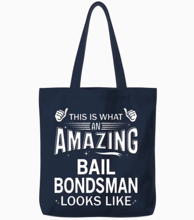 Amazing Bail Bondsman Tote Bags in Navy
