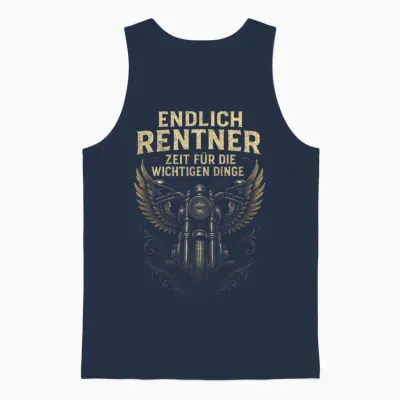 Endlich Rentner – Zeit Für Die Wichtigen Unisex Tank Top - Navy