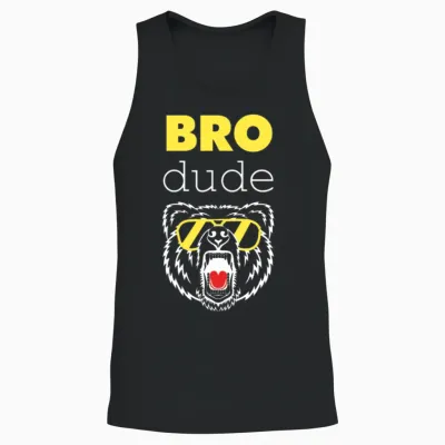 Bro Dude High Energy Frat Party Animal Jock Jam De Unisex Tank Top - Black