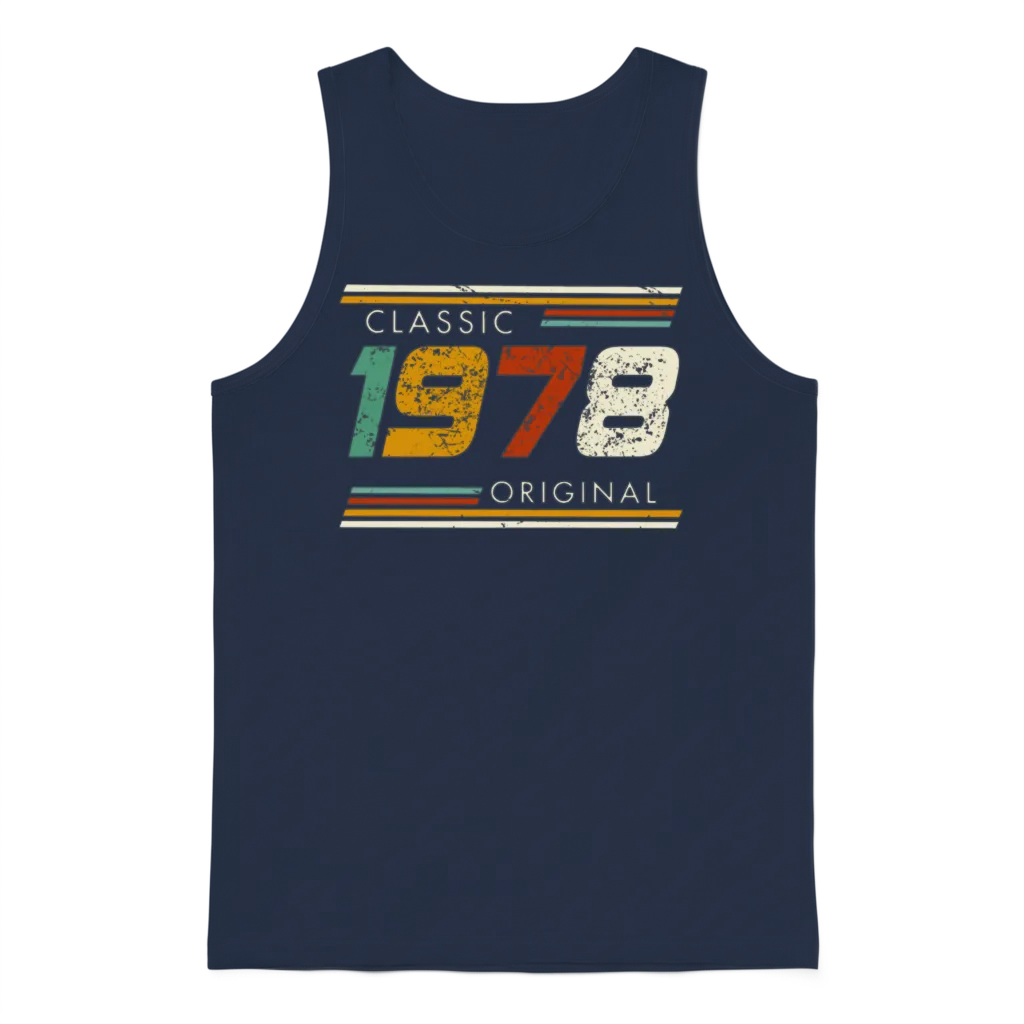 Classic 1978 Original Vintage 44th Birthday Unisex Tank Top - Navy