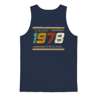 Classic 1978 Original Vintage 44th Birthday Unisex Tank Top - Navy – 1