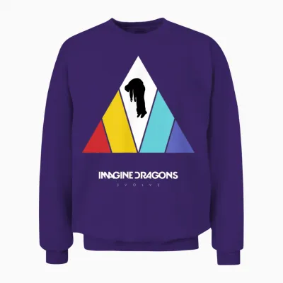 Imagine Dragons Triangle Logo Black Unisex Sweatshirt - Purple