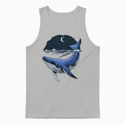 Whale Unisex Tank Top - Ash