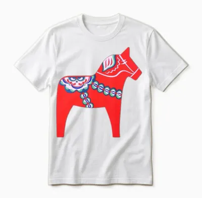 Dalarna Horse Unisex T-Shirt - White