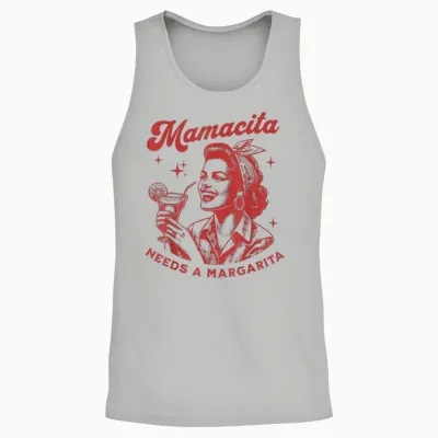 Mamacita Braucht Eine Margarita T-Shirt, White Unisex Tank Top - Ash