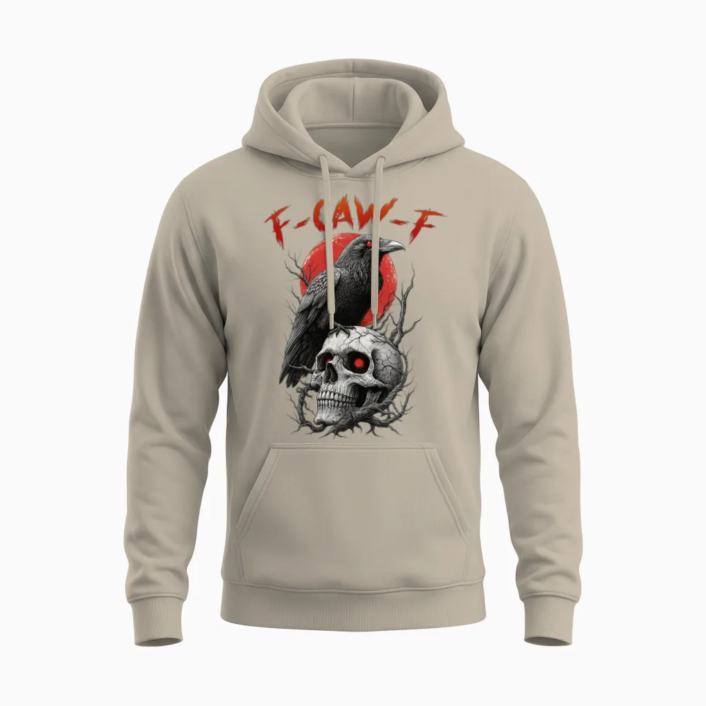 F Caw F Crow Unisex Hoodie in Sand