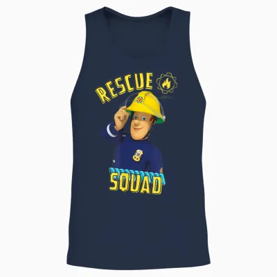 Feuerwehrmann Sam Rescue Squad Unisex Tank Top - Navy