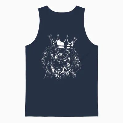 Funny Pekingese Dog Crown Dog Mom Unisex Tank Top - Navy