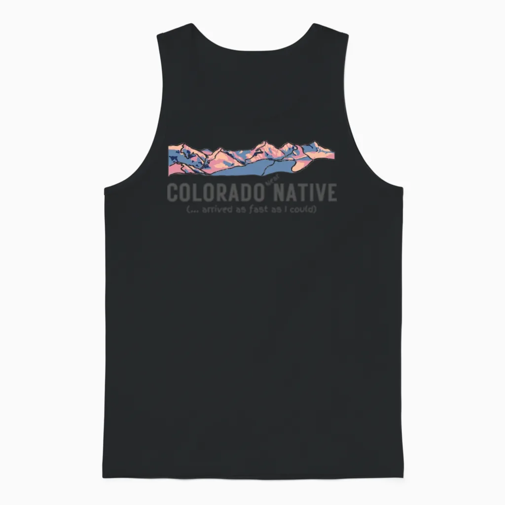 Colorado Near Native - Full Color Unisex Tank Top in Black