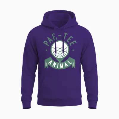 Partee Animal Retro Unisex Hoodie - Purple