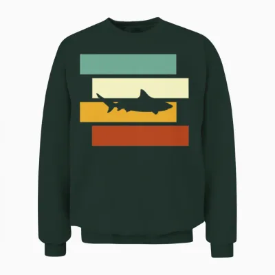 Shark Retro Unisex Sweatshirt - Forest