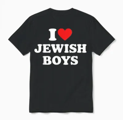 I Love Jewish Boys Jewish Lover Boys Girls Family Unisex T-Shirt - Black