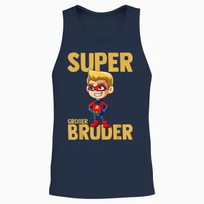 Großer Bruder Superheld Junge Partnerlook Unisex Tank Top - Navy