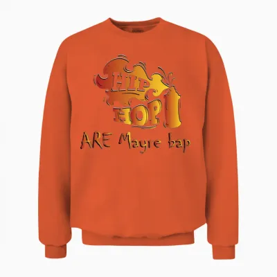 Hip Hop Unisex Sweatshirt - Orange