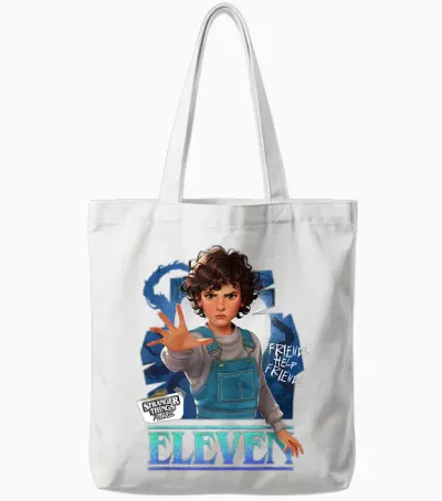 Stranger Things Tales from '85 Eleven Tote Bags - White