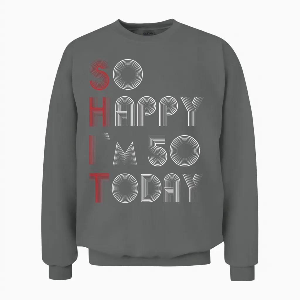 50th Birthday Unisex Sweatshirt in Graphite Heather