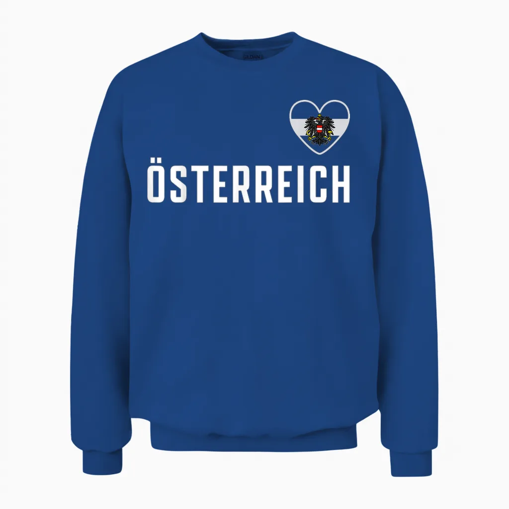 österreich Flagge Adler Fan Austria Wappen Patriotisches Unisex Sweatshirt in Royal