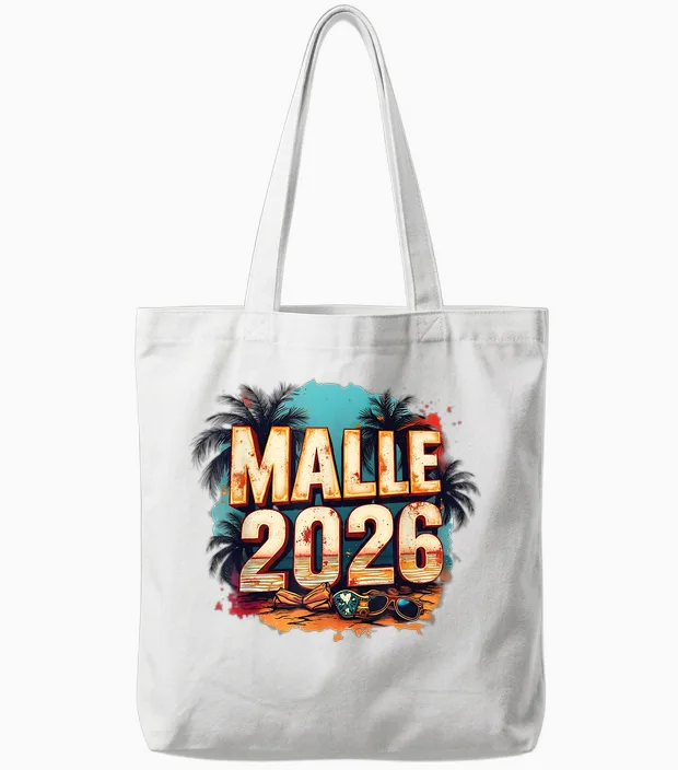 Malle 2026 | Mallorca Party Holiday Design for All Holidaymakers Tote Bags in White