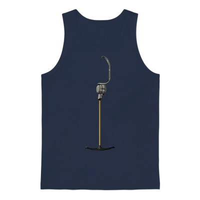 Anchor Lift T-Bar Lift Winter Ski Slope Skiing Unisex Tank Top - Navy