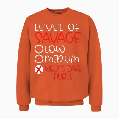 Wound Care Nurse Funny Unisex Sweatshirt - Orange