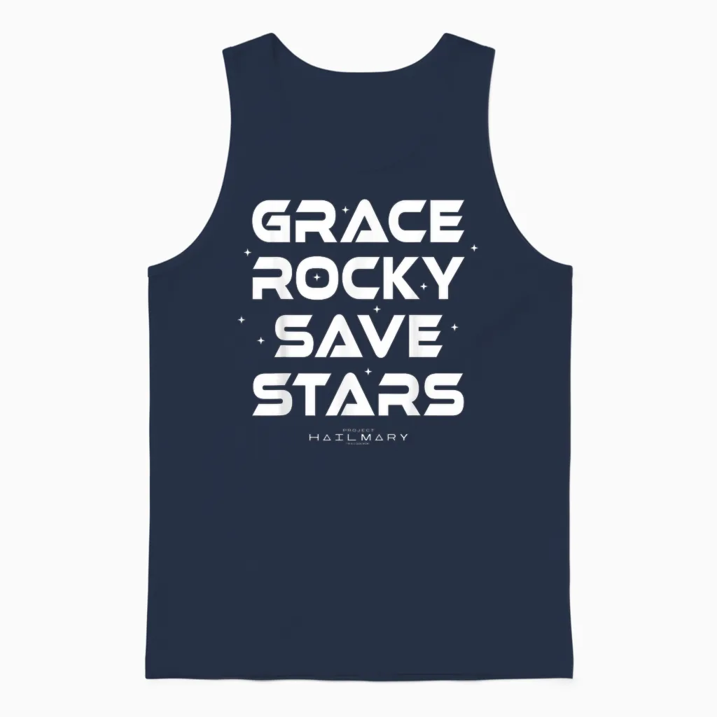 Project Hail Mary Grace Rocky Save Stars Unisex Tank Top in Navy