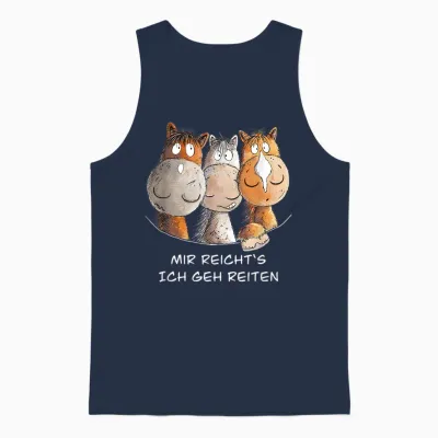 Mir Reichts Ich Geh Reiten Pferde Design I Funny Horse T-Shirt, Black Unisex Tank Top - Navy