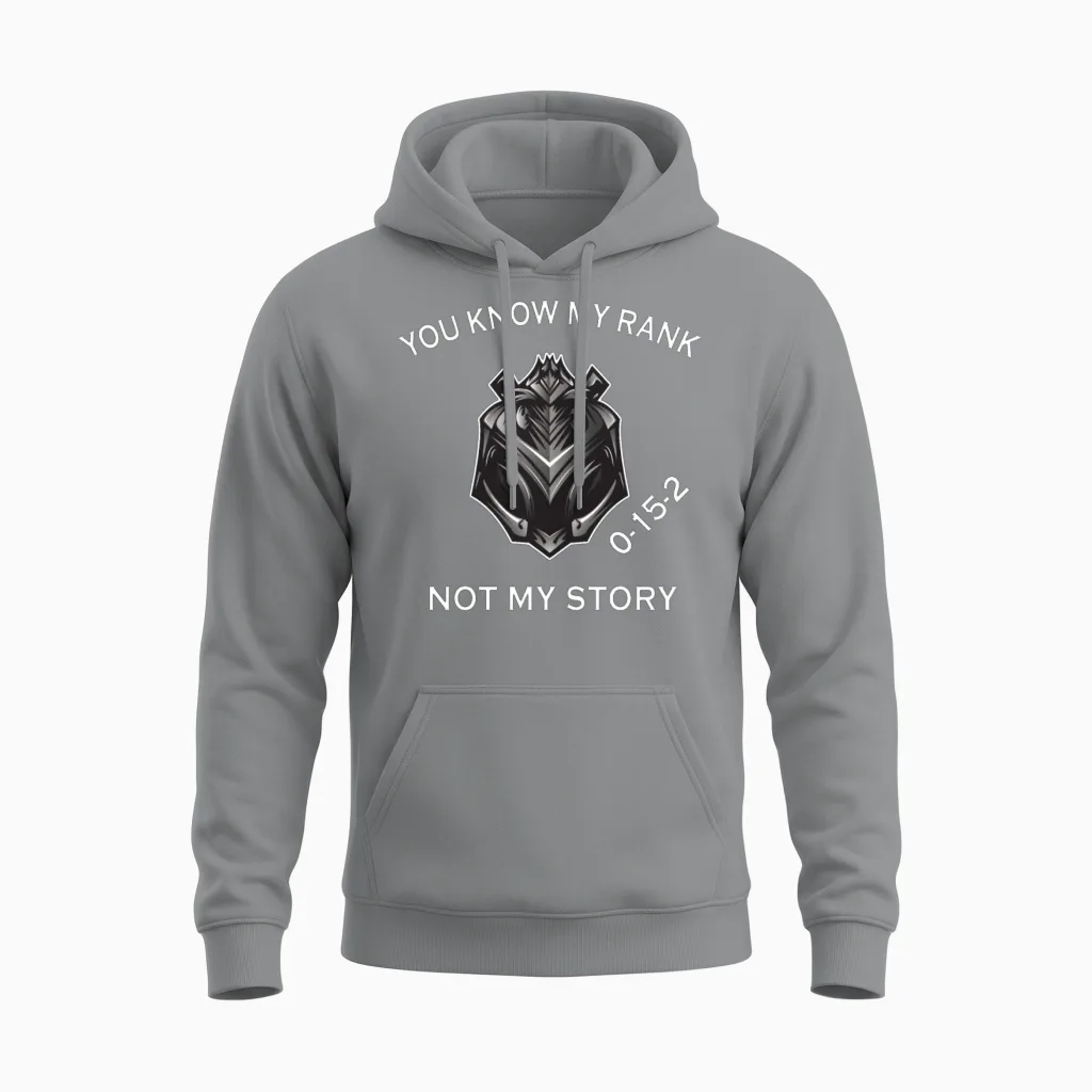 League Iron Feeder Legend Rank Lol Gamer Unisex Hoodie in Sport Grey