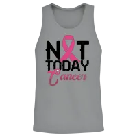 Not Today Cancer - Breast Cancer Awareness Fighter Unisex Tank Top - Sport Grey – 2
