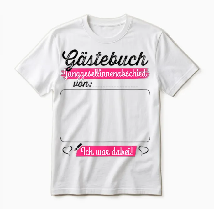 Jga T-Shirt Frauen Poltern Braut Junggesellenabschied Frauen Unisex T-Shirt in White